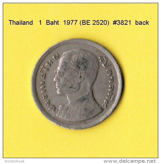 THAILAND   1  BAHT 1977 (BE 2520)  (Y # 110) - Thailand