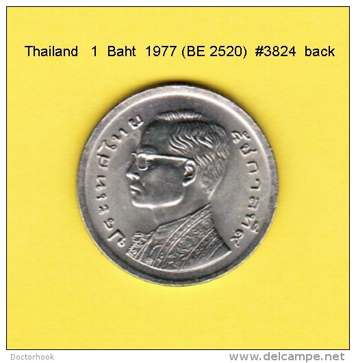 THAILAND   1  BAHT 1977 (BE 2520)  (Y # 110) - Thaïlande