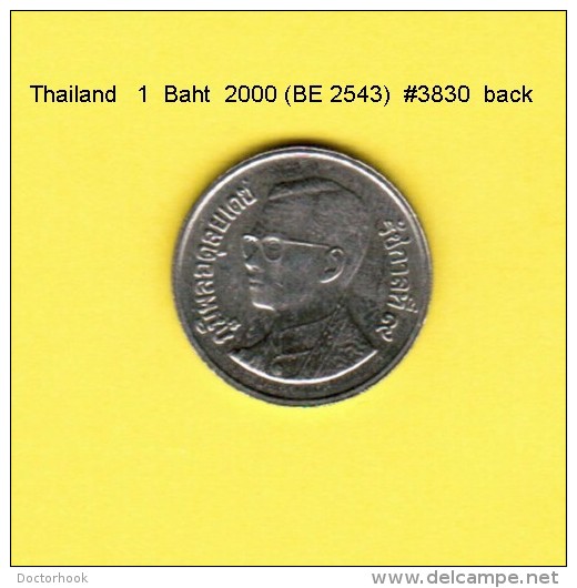 THAILAND   1  BAHT 2000  (BE 2543)  (Y # 183) - Thailand