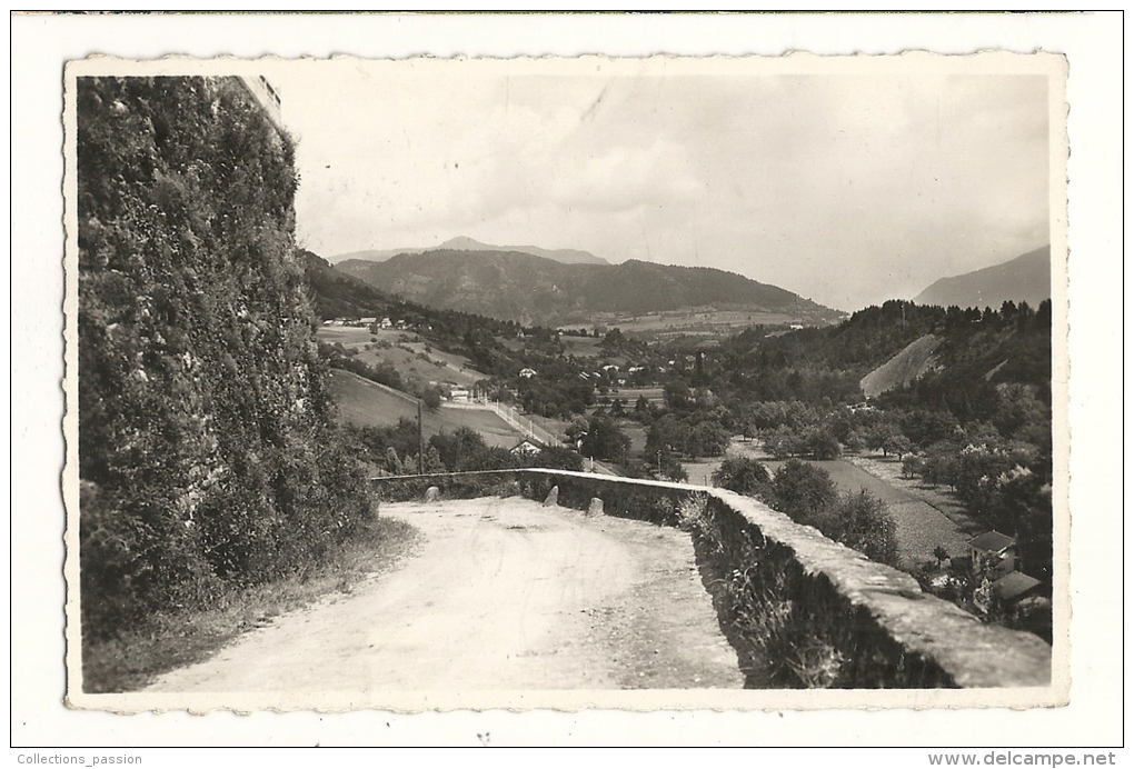 Cp, 74, Bonne-sur-Menoge, La Rampe Du Château Et La Vallée De La Ménoge,  Voyagée 1951 - Bonne