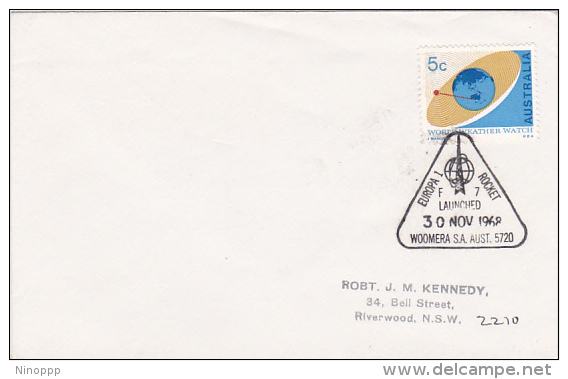 Australia 1968 Europa I Rocket  Launch Souvenir Cover - Storia Postale