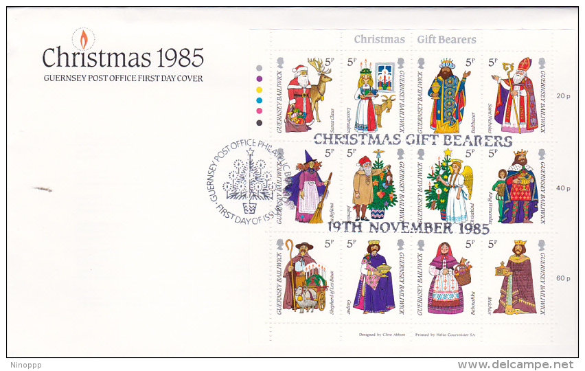 Great Britain  Guernsey 1985 Christmas FDC - Non Classés