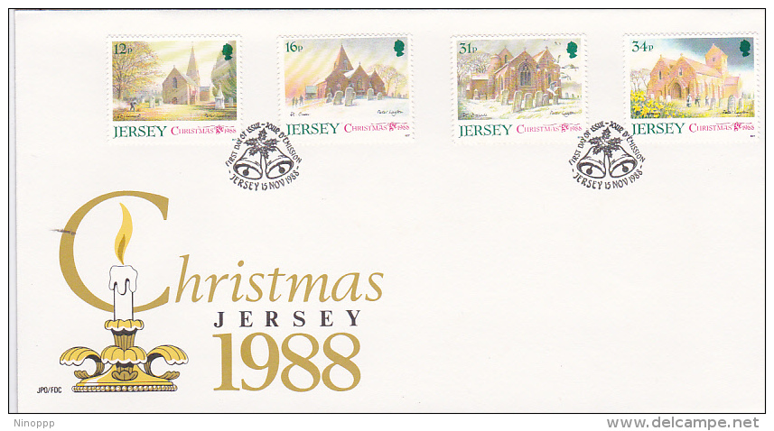 Great Britain  Jersey 1988 Christmas FDC - Non Classés