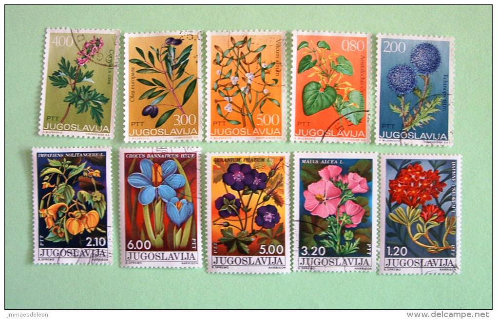 Yugoslavia 1973/75 Plants Flowers - Oblitérés