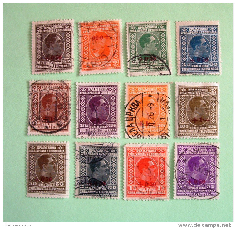 Yugoslavia 1926 King Alexander Overprinted With Supplement Values - Used Stamps