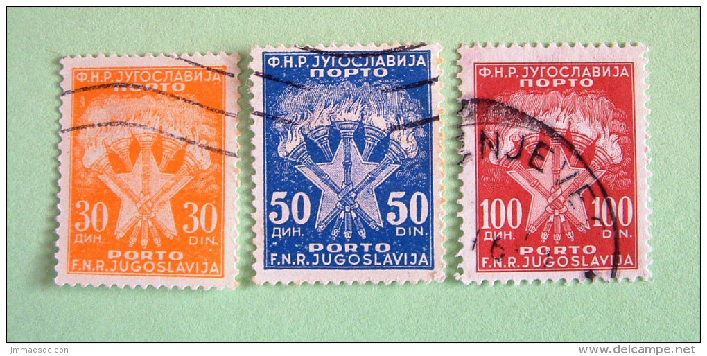 Yugoslavia 1962 Torches And Star - Due Stamps - Used Stamps