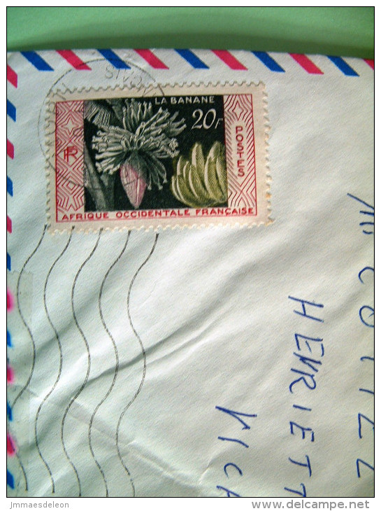 French Sudan (French West Africa) 1958 Cover To France - Banana - Brieven En Documenten