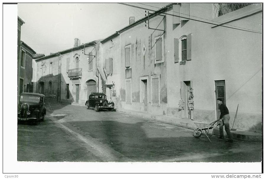 VERGEZE - Vue Partielle - La Rue (voiture Traction) - Petit Plan - Vergèze