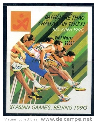 Vietnam Viet Nam MNH Imperf Souvenir Sheet 1990 : 11th Asian Games In Beijing - China / Chine (Ms596B) - Vietnam