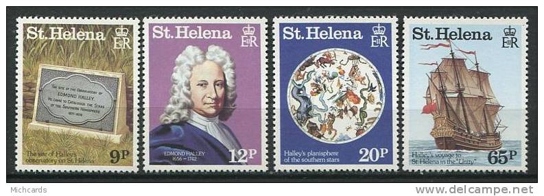 104 SAINTE HELENE 1986 - Comete Halley - Neuf Sans Charniere (Yvert 443/46) - St. Helena