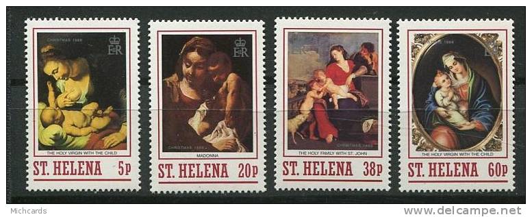 104 SAINTE HELENE 1988 - Noel Tableau Vierge Enfant - Neuf Sans Charniere (Yvert 487/90) - St. Helena