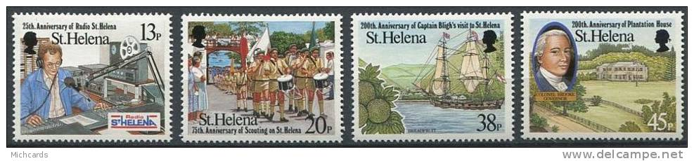 104 SAINTE HELENE 1992 - Radio Scoutisme  - Neuf Sans Charniere (Yvert 577/80) - Saint Helena Island