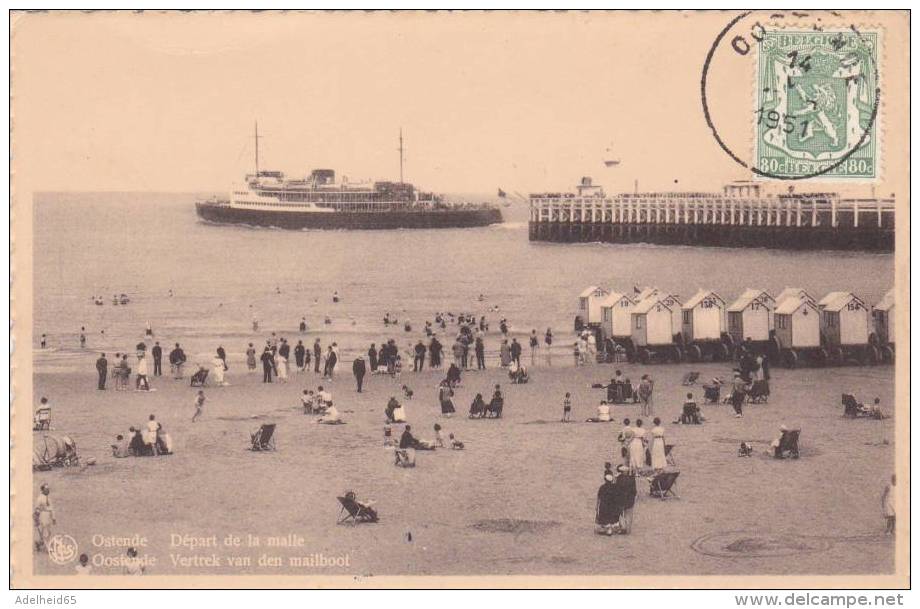 AZE36/   Oostende Ostende Mailboot Malle Mail Boat 1951 - Oostende