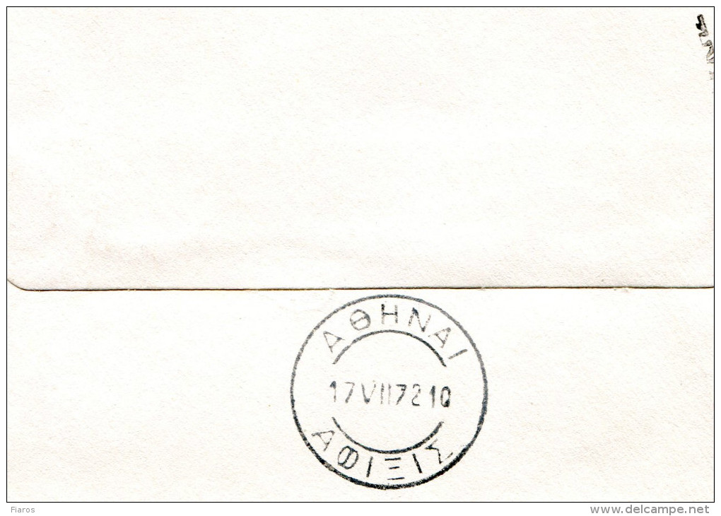 Greece- Greek Commemorative Cover W/ "International Olympic Academy 12th Summit" [Ancient Olympia 15.7.1972] Postmark - Affrancature E Annulli Meccanici (pubblicitari)