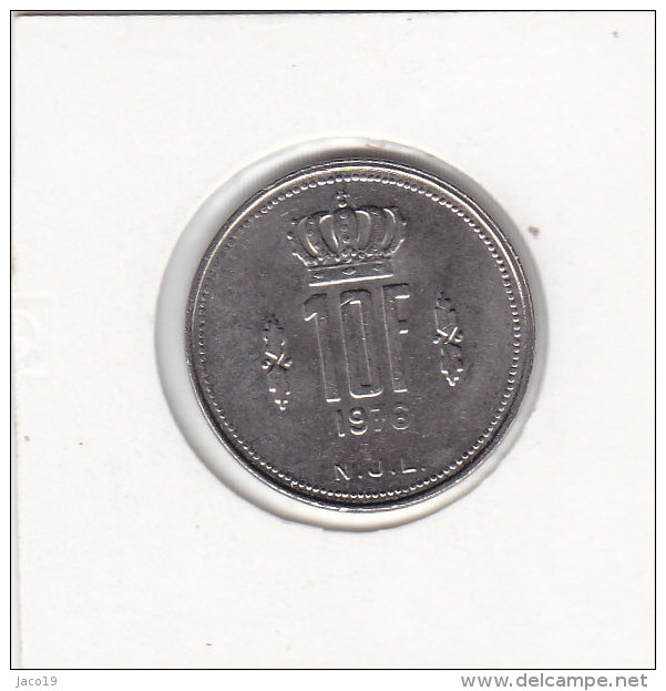 10 Francs LUXEMBOURG 1976  SUP - Luxembourg