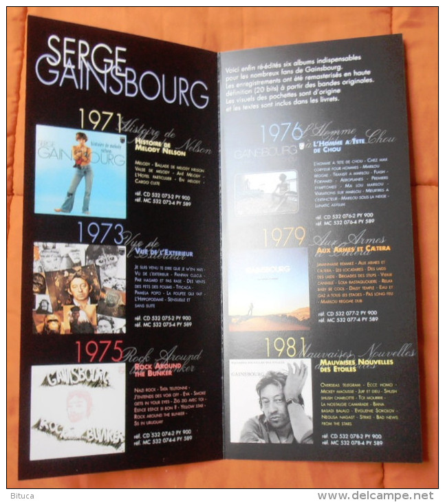 SERGE GAINSBOURG PLV/PLAN MEDIA/BON DE PRECO "RE EDITIONS" OBJET RARE PORT OFFERT TRES BON ETAT - Objets Dérivés