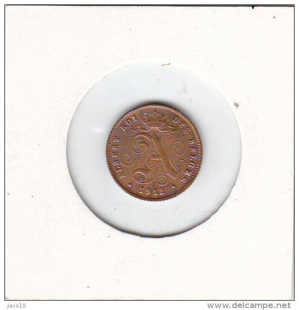 1 Centime Cuivre Albert I 1912 FR   Sup - 1 Centime