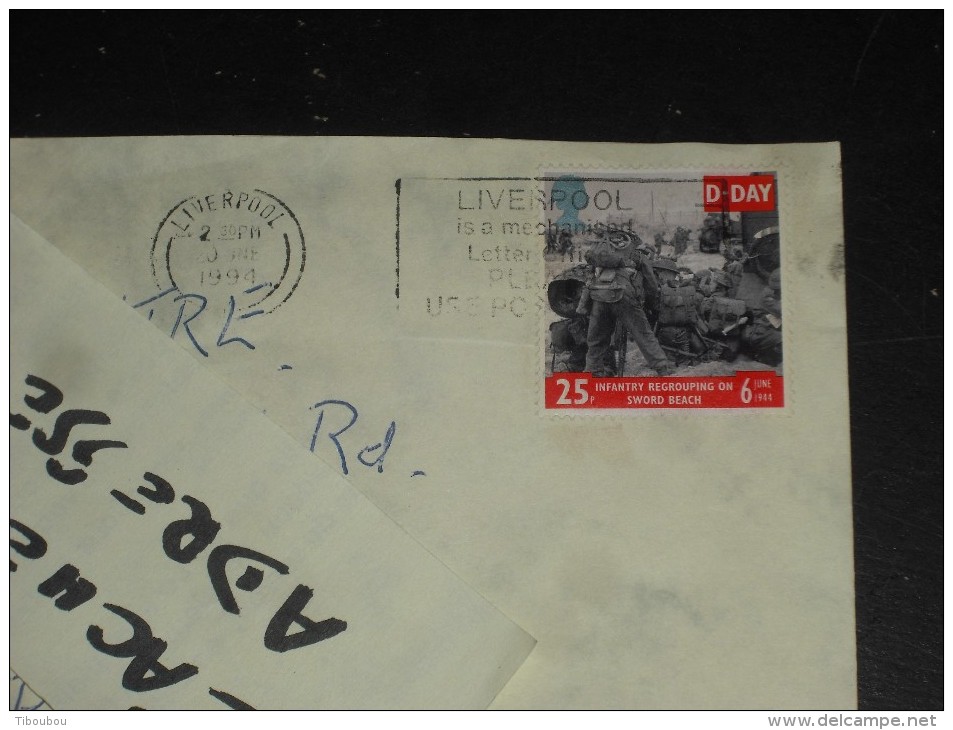 LETTRE GRANDE BRETAGNE GREAT BRITAIN AVEC YT 1765 - D DAY DEBARQUEMENT NORMANDIE - - Covers & Documents