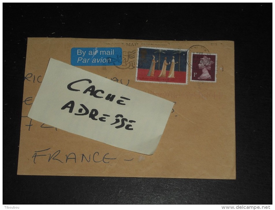 LETTRE GRANDE BRETAGNE GREAT BRITAIN AVEC YT 1890 ET 1920 - NOEL ROIS MAGES - ELIZABETH II TYPE MACHIN - - Storia Postale