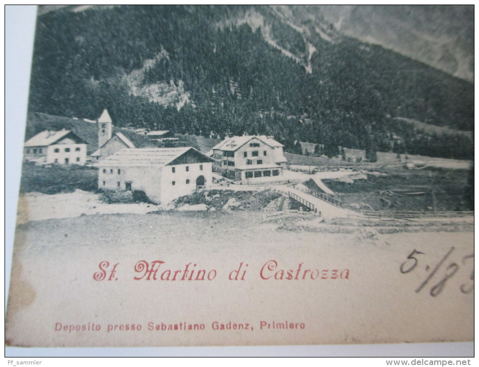 AK Österreich / Italien 1899 St. Martino Di Castrozza Echt Gelaufen! Deposito Presso Sebastiano Gadenz, Primiero - Bolzano (Bozen)