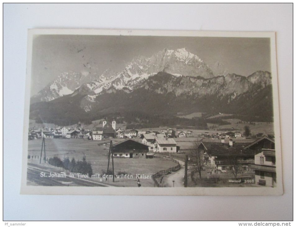 AK / Fotokarte 1925 St. Johann In Tirol Mit Dem Wilden Kaiser Echt Gelaufen / Guter Zustand!Monopol Kunst Verlag München - St. Johann In Tirol