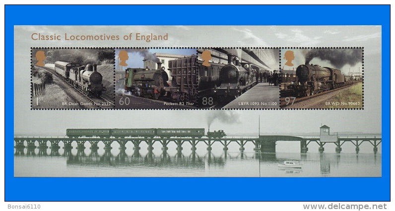 GB 2011-0001, Classic Locomotives Of England, MNH MS - Blocchi & Foglietti