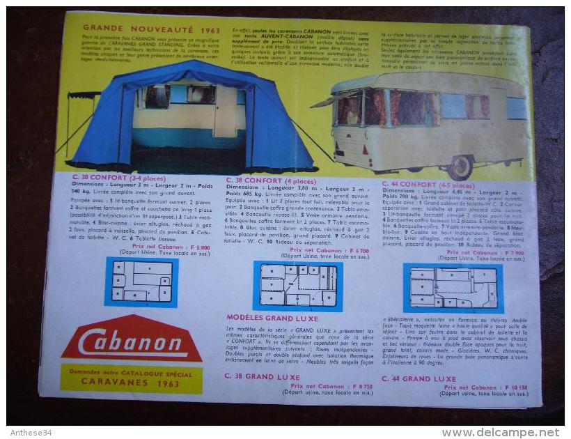 Catalogue Publicitaire L'Etape Marque CABANON Camping Caravaning Strasbourg 1963 24 Pages - Publicités