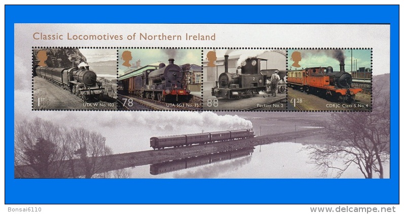 GB 2013-0030, Classic Locomotives Of Northern Ireland, MNH MS - Blocs-feuillets