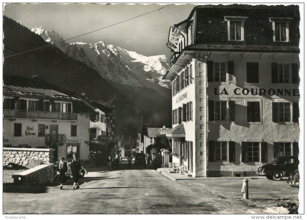 CPSM 74 ARGENTIERE LA RUE PRINCIPALE ET LE MONT BLANC   Grand Format 15 X 10,5 - Other & Unclassified