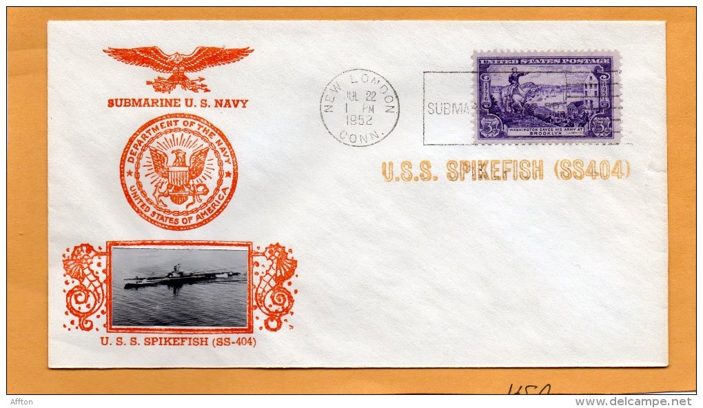 USS Spikefish SS-404 Submarine 1952 Cover - Duikboten