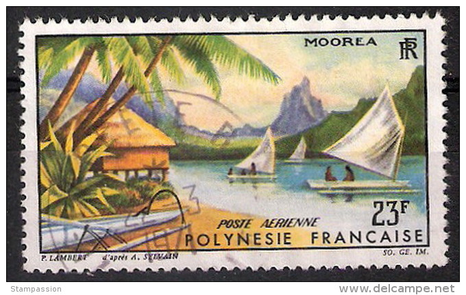 Polynésie Française 1964 - N°  PA 9 Oblitéré - Voilier - Usati