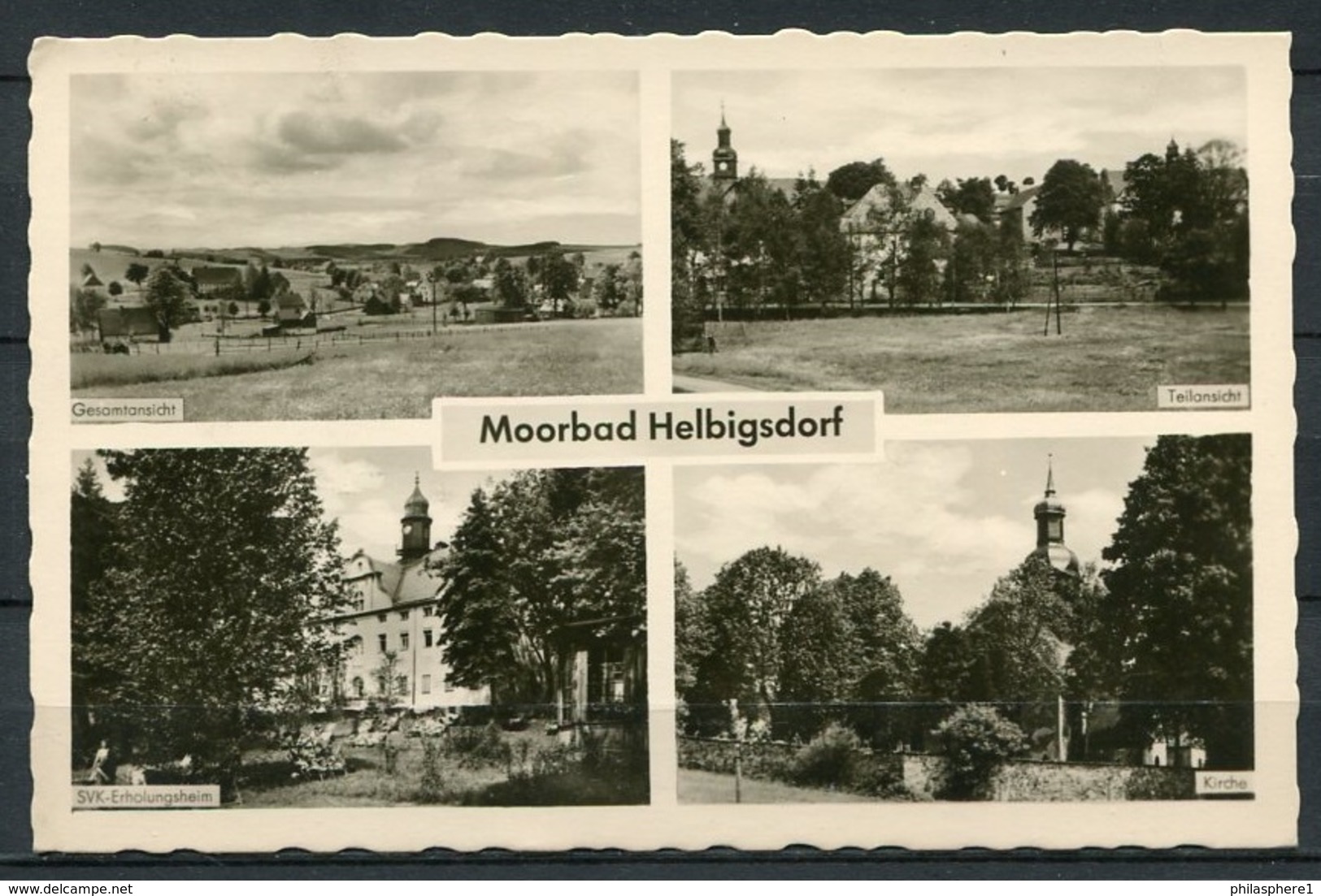 (1032) Moorbad Helbigsdorf / Mehrbildkarte S/w - Gel. 1957 - DDR - Mulda (Erzgeb.)