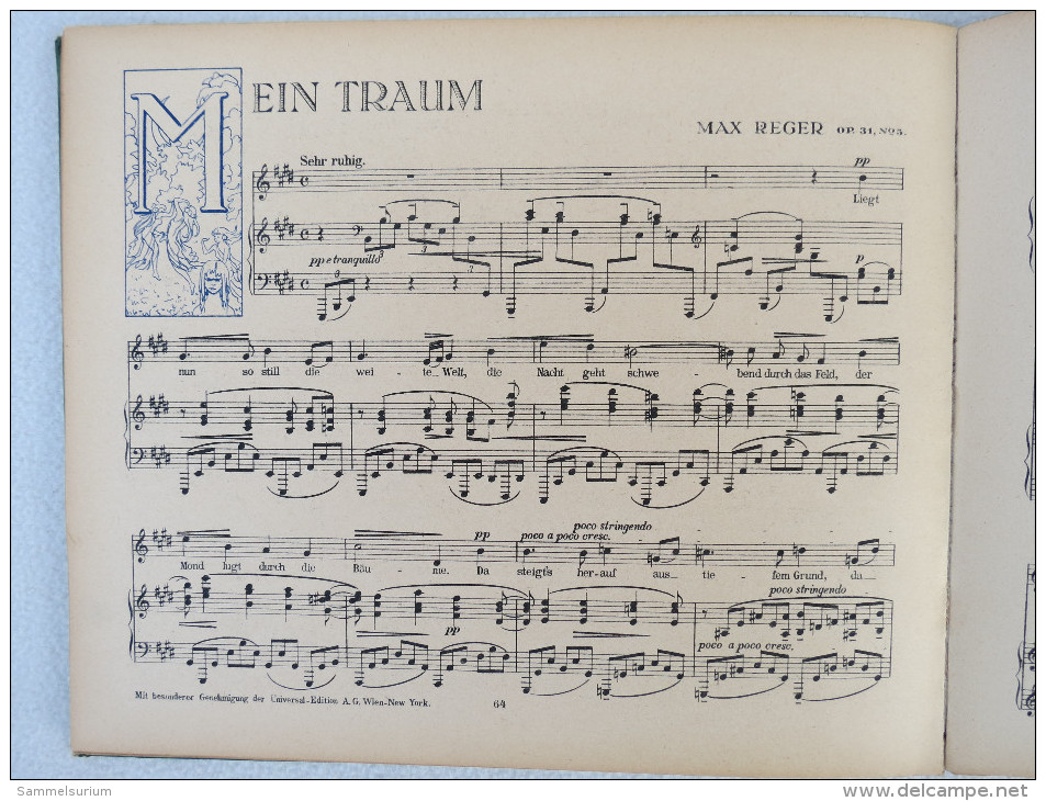 Joseph Marx "Meister-Lieder" eine Auswahl klassischer und moderner Lieder (Noten) Wien 1922
