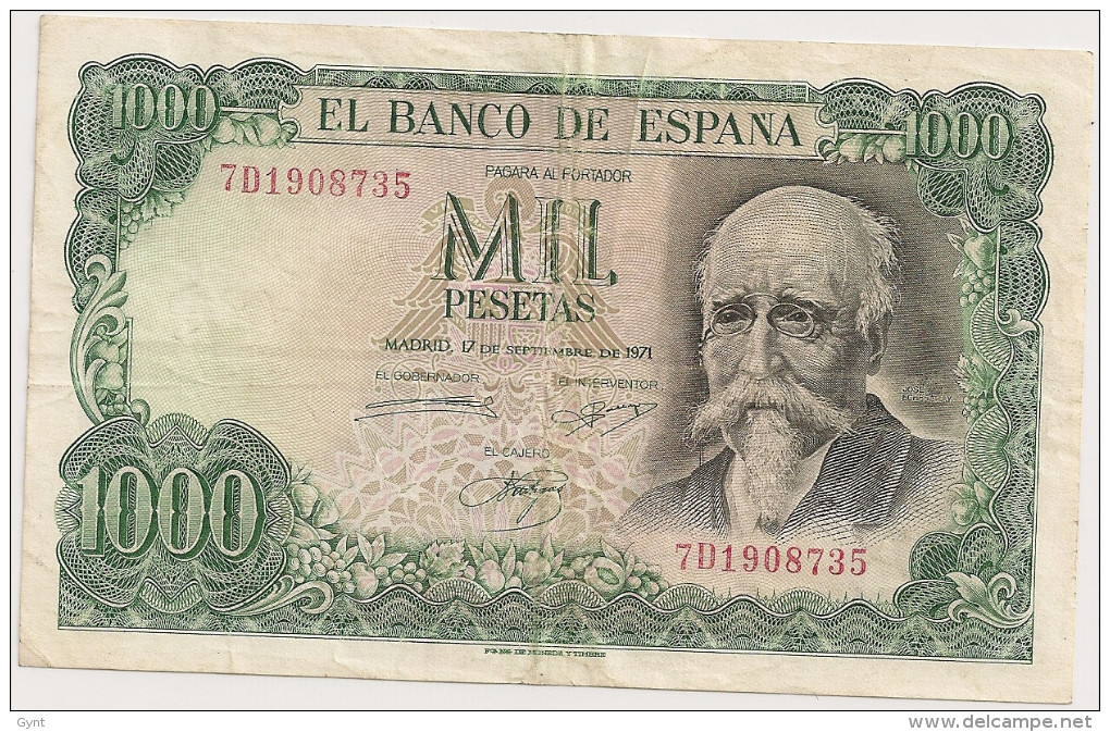 ESPAGNE 1971 1000 PESETAS  VF - 1000 Pesetas