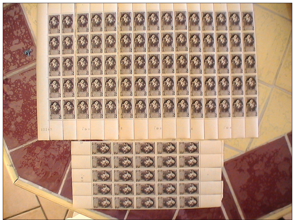 D7 Superbe carton rempli de timbres ** 7 sont oblitérés, cartes postales, timbres en planche ... Voir commentaires