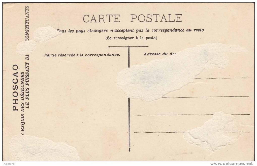 LA GUINÈE (Guinea, Westafrika), Les Colonies Francaises, Litho-Karte 1900? Nicht Gelaufen, Seltene Karte - Guinea