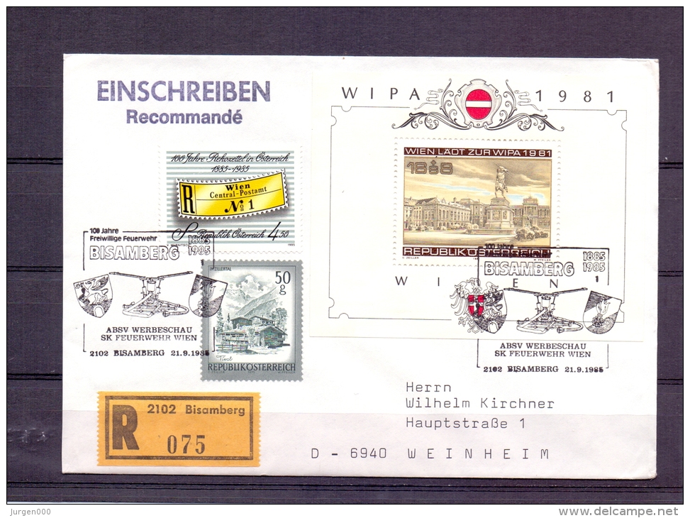 Rep. Österreich - 100  Jahre Freiwillige Feuerwehr Bisamberg 21/9/1985 (RM3392) - Feuerwehr