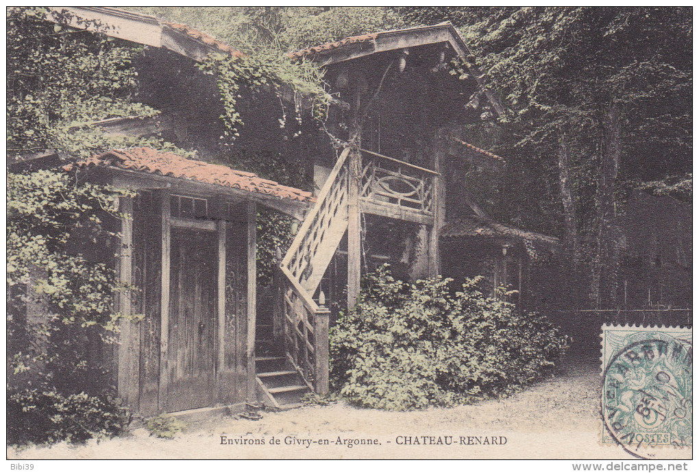 CHATEAU-RENARD. _  Environs De Givry-en-Argonne. Carte Colorisée. Maison Sous La Futaie. - Givry En Argonne