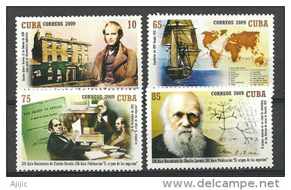 200 Ième Anniversaire Naissance De Charles Darwin (Biologiste & Naturaliste).  4 T-p Neufs ** Yv. # 4709/12 De CUBA - Ungebraucht