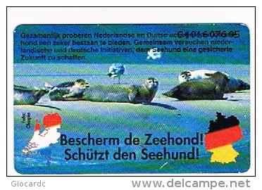 OLANDA (NETHERLANDS) -  PTT TELECOM (CHIP) -   1994 BESCHERM DE ZEEHOND: SEALS (PUZZLE 2/2)     -  USED    RIF. 4942 - Puzzles