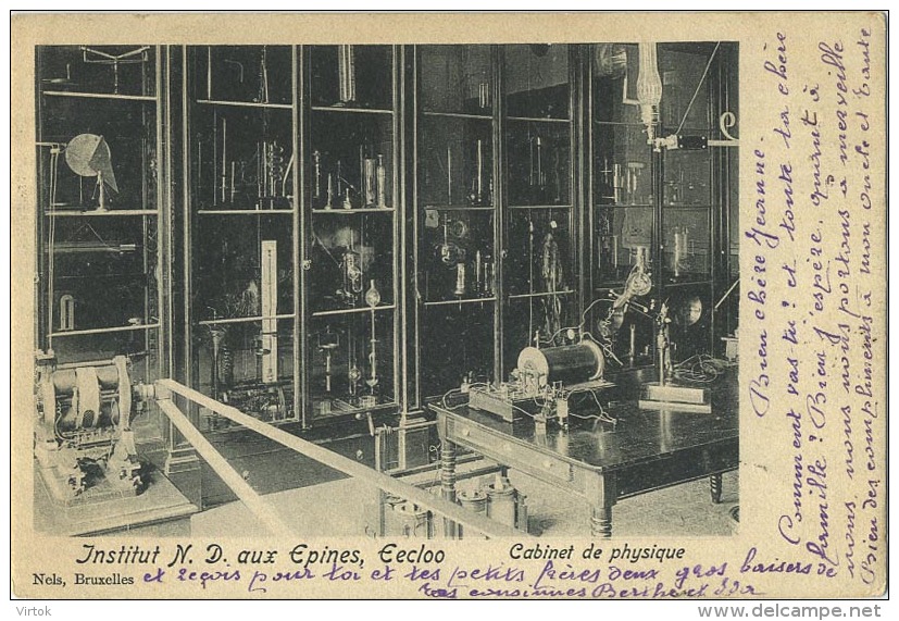 Eeklo - Eeclo : Institut M.D. Aux Epines  : Cabinet De Physiqe ( Geschreven 1901 Met Zegel ) - Eeklo