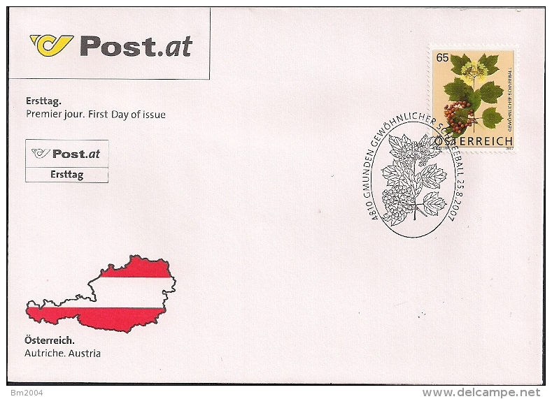 2007 Austria Mi. 2678-82 FDC  Blumen. - FDC