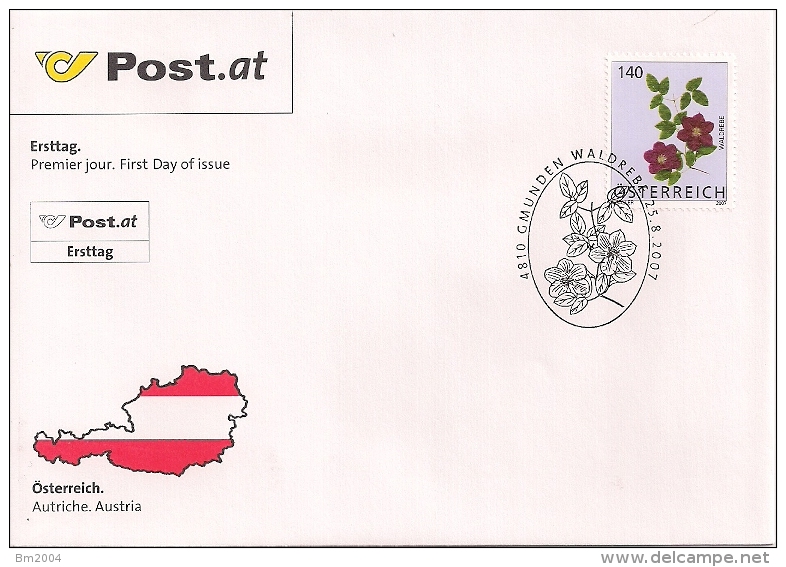 2007 Austria Mi. 2678-82 FDC  Blumen. - FDC