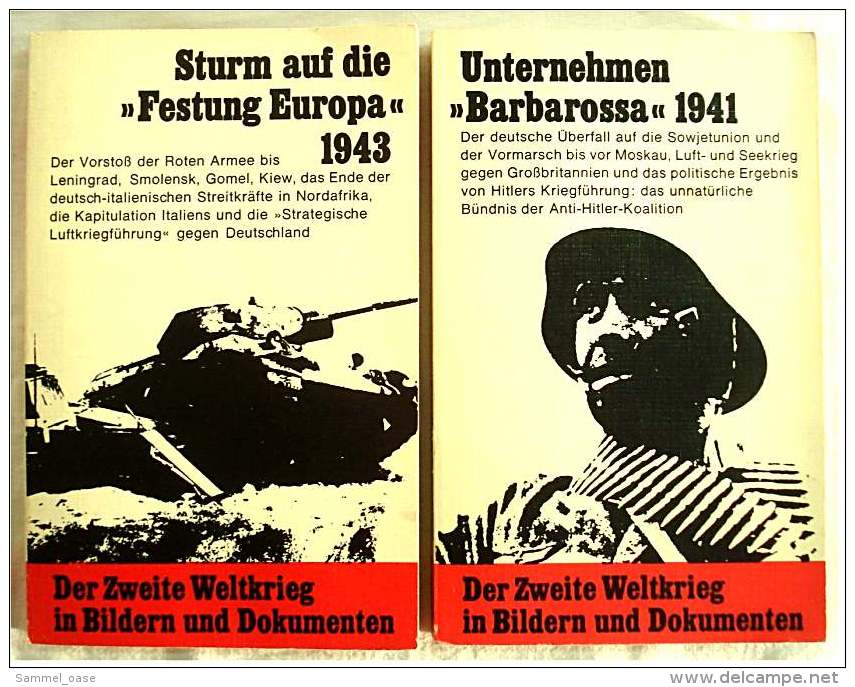 2 Taschenbücher - Der 2. Weltkrieg  - Unternehmen Barbarossa + Sturm Auf Die Festung Europa - Politik & Zeitgeschichte