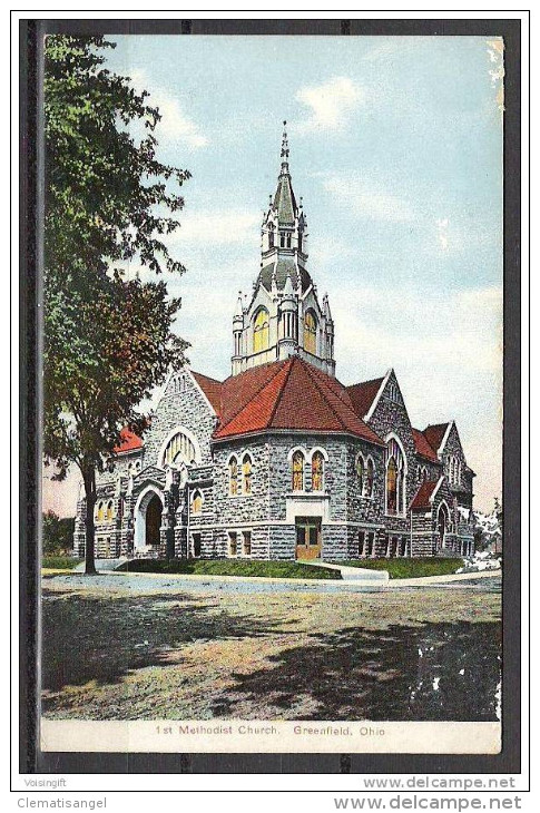 TOP!! GREENFIELD - OHIO * 1st. METHODIST CHURCH *!! - Andere & Zonder Classificatie