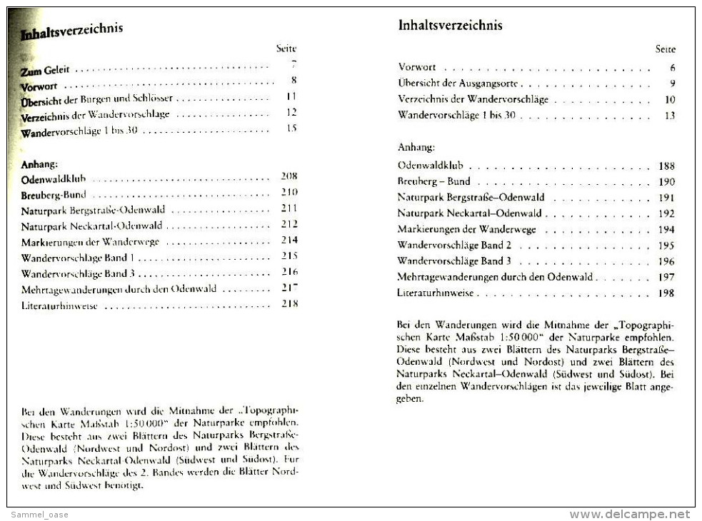 1. + 2. Band "Wanderungen Im Odenwald" - Paul Ehrig , Reba-Verlag Ca. 1987 - Autres & Non Classés