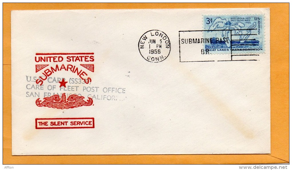 USS Carr SS-338 Submarine 1956 Cover - Sottomarini