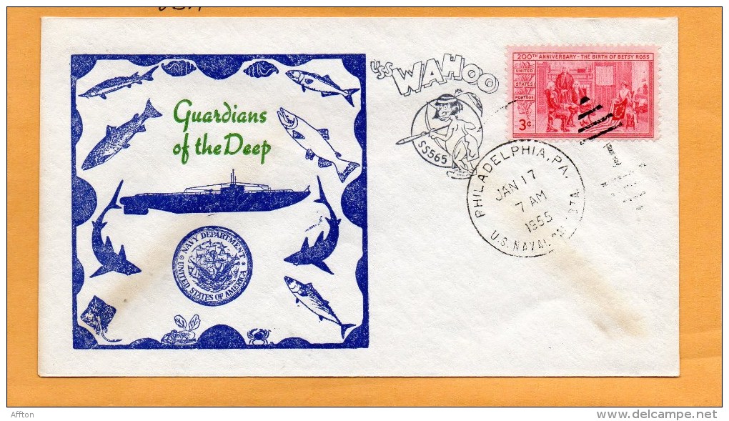 USS Wahoo SS-565 Submarine 1955 Cover - Sous-marins