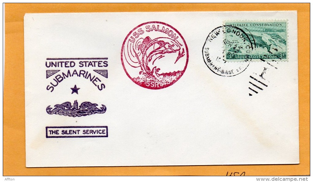 USS Salmon SS-573 Submarine 1954 Cover - Sous-marins