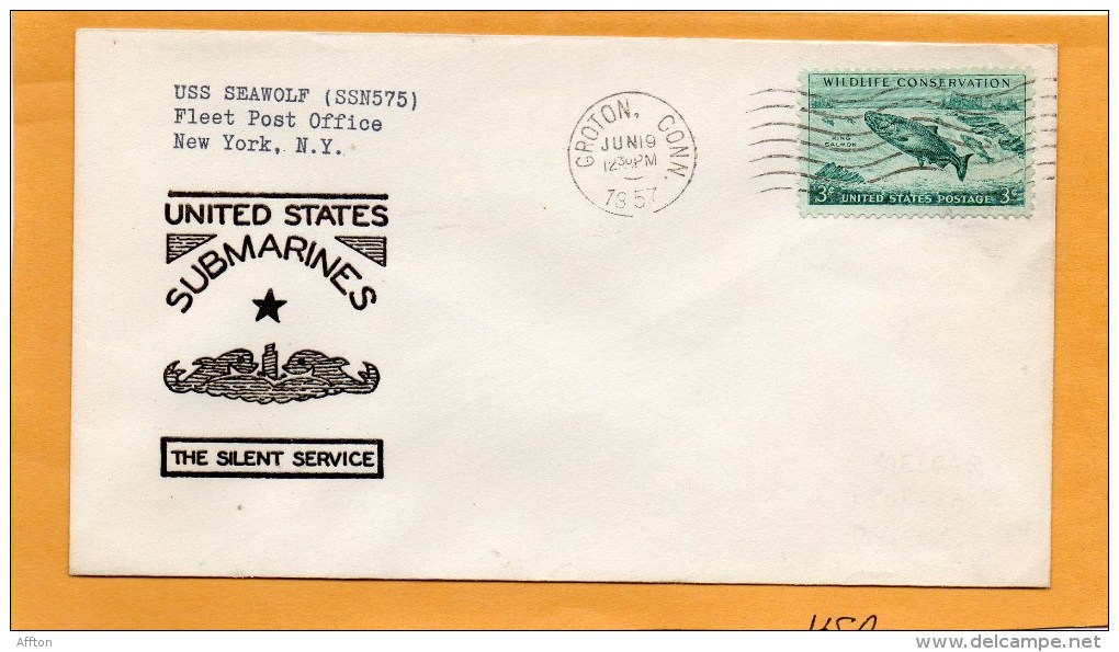 USS Seawolf SS-575 Submarine 1954 Cover - Sous-marins